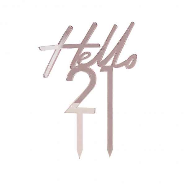 Cake Topper - Hello 21
